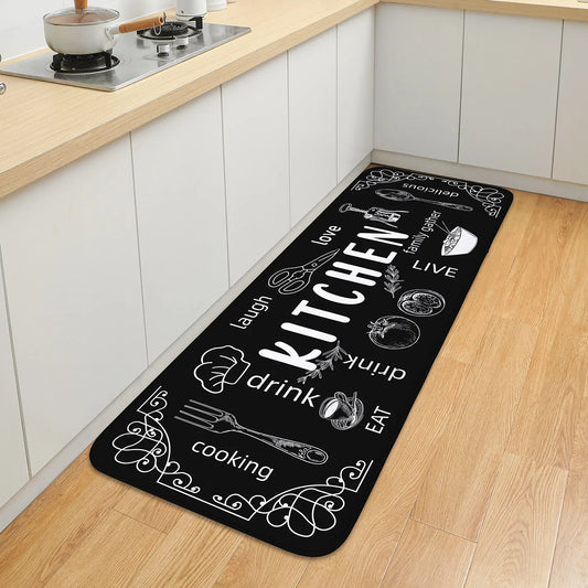 Alfombra de cocina lavable, antideslizante, absorbente
