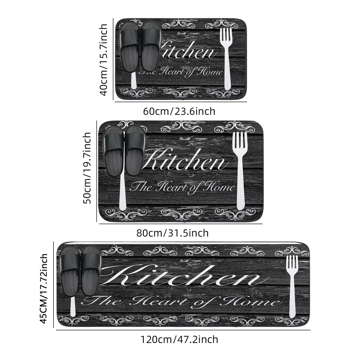 Alfombra de cocina lavable, antideslizante, absorbente