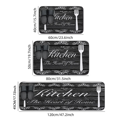 Alfombra de cocina lavable, antideslizante, absorbente