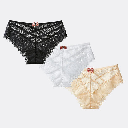 3 bragas de encaje
