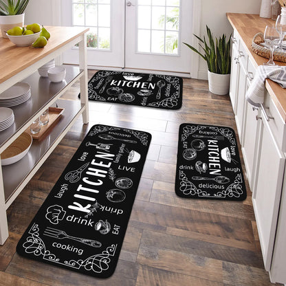 Alfombra de cocina lavable, antideslizante, absorbente