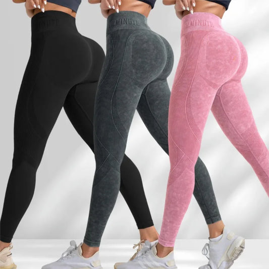 Pantalones de Yoga de cintura alta sin costuras