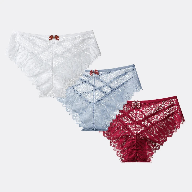 3 bragas de encaje