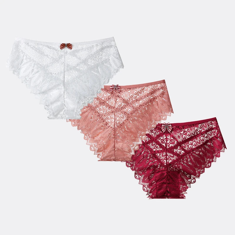 3 bragas de encaje