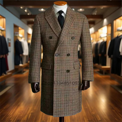 Blazer a cuadros con doble botonadura