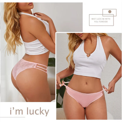 3 unid/set de bragas sexis de encaje Floral