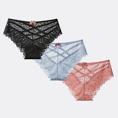 3 bragas de encaje