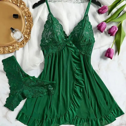 Conjunto de lencería de encaje sexy
