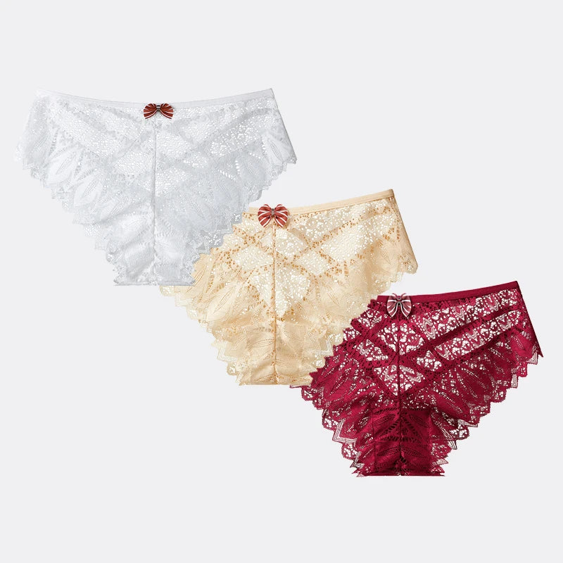 3 bragas de encaje