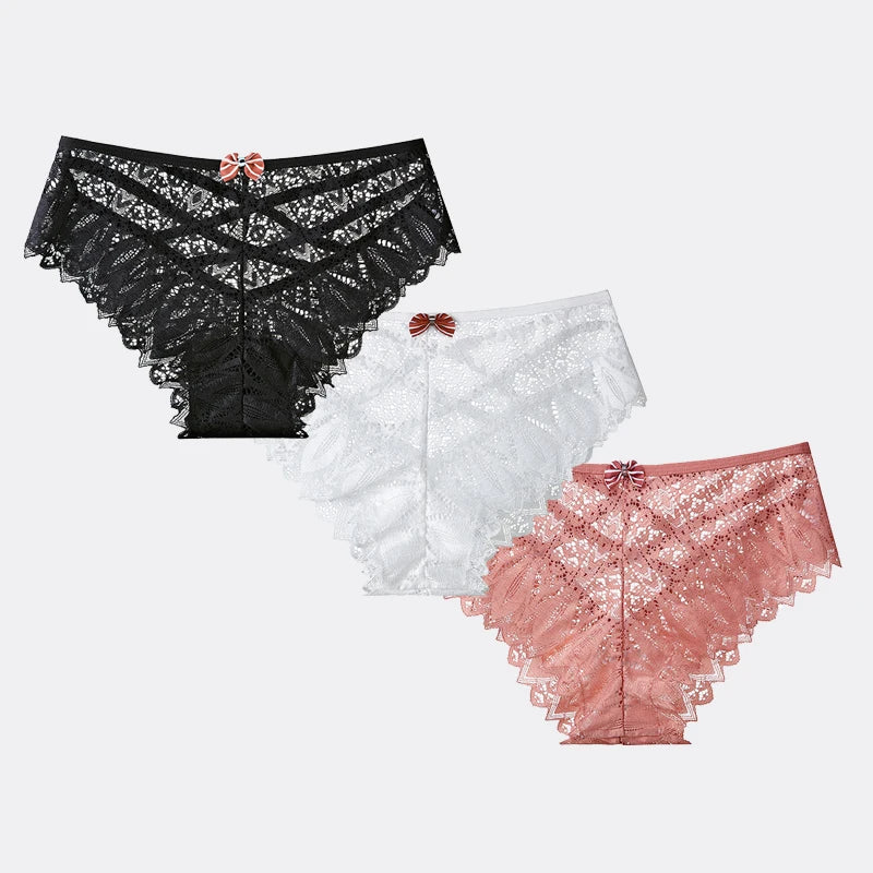 3 bragas de encaje